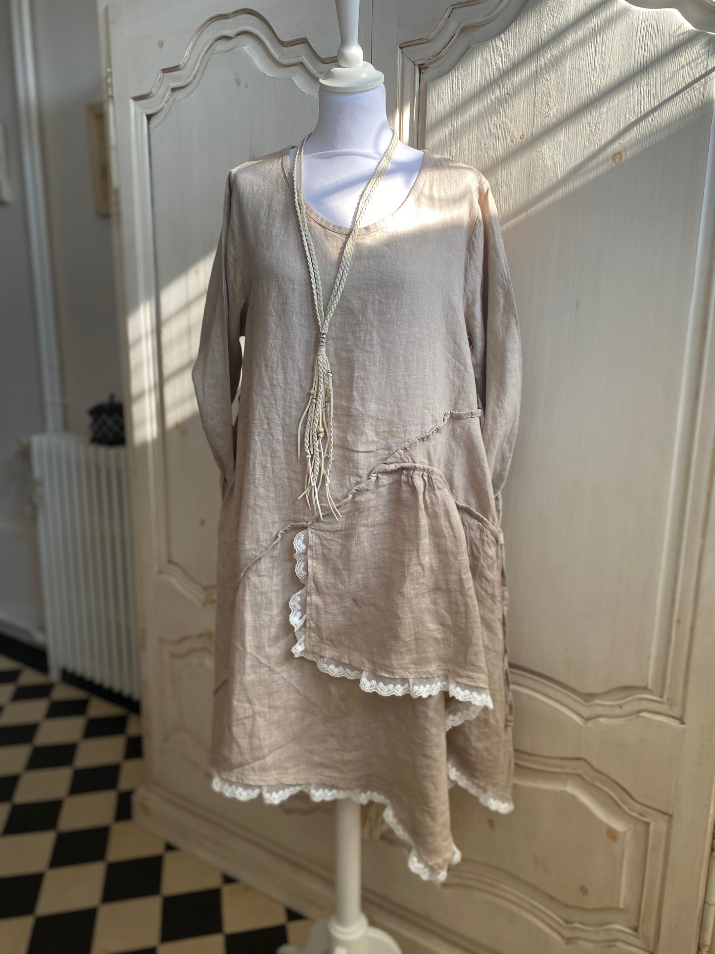 Robe Lin ficelle Carla du 40 au 46+