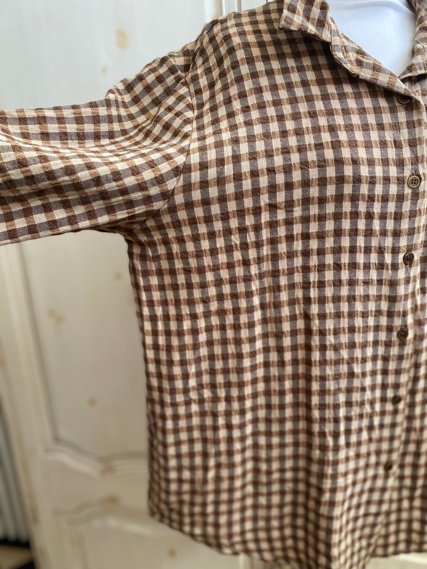 Chemise vichy marron du 40 au 46+