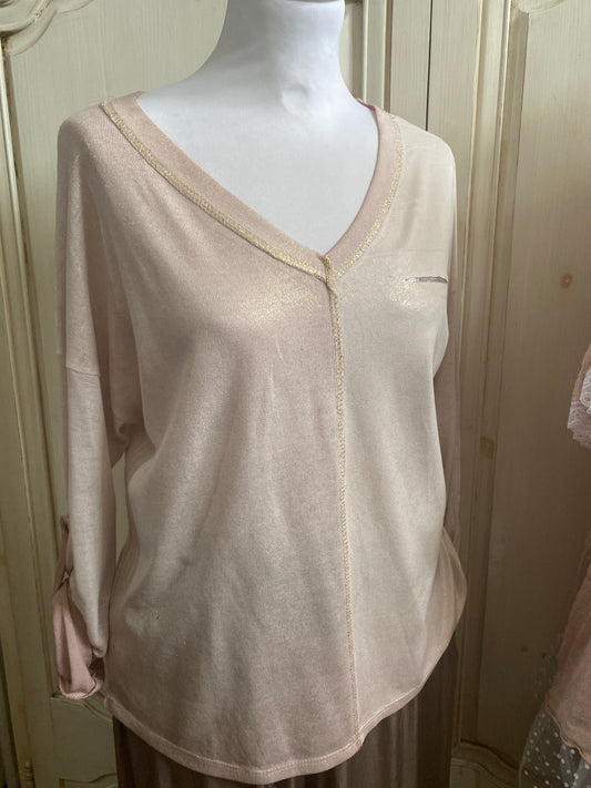 🌟 -50% T-shirt Rose lamée du 38 au 46