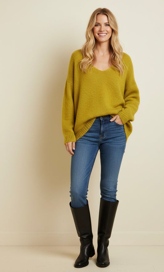 Pull safran du 40 au 48 coupe Oversize