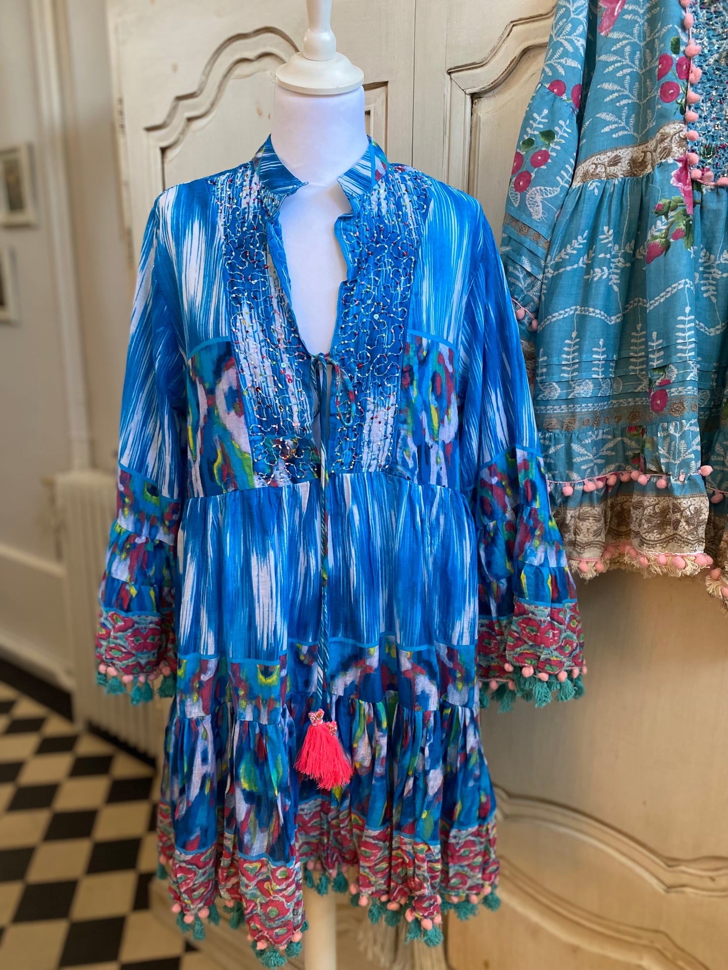 Tunique Isaïa bleu indigo convient du 40 au 46