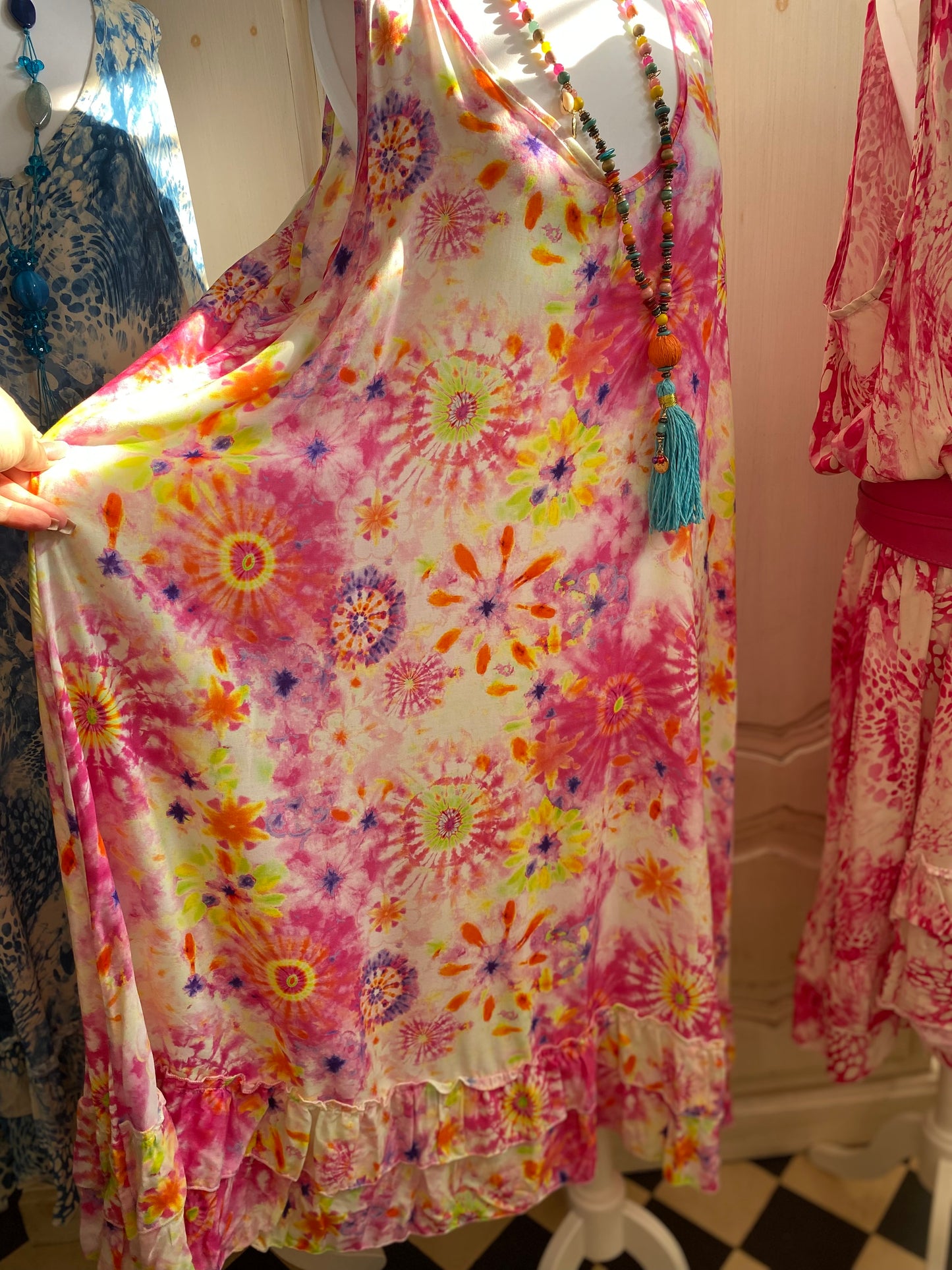 Robe Lisa rose convient du 44 au 54